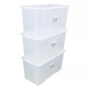 Wham Crystal Plastic Storage Box & Lid Size 19 110 Litre
